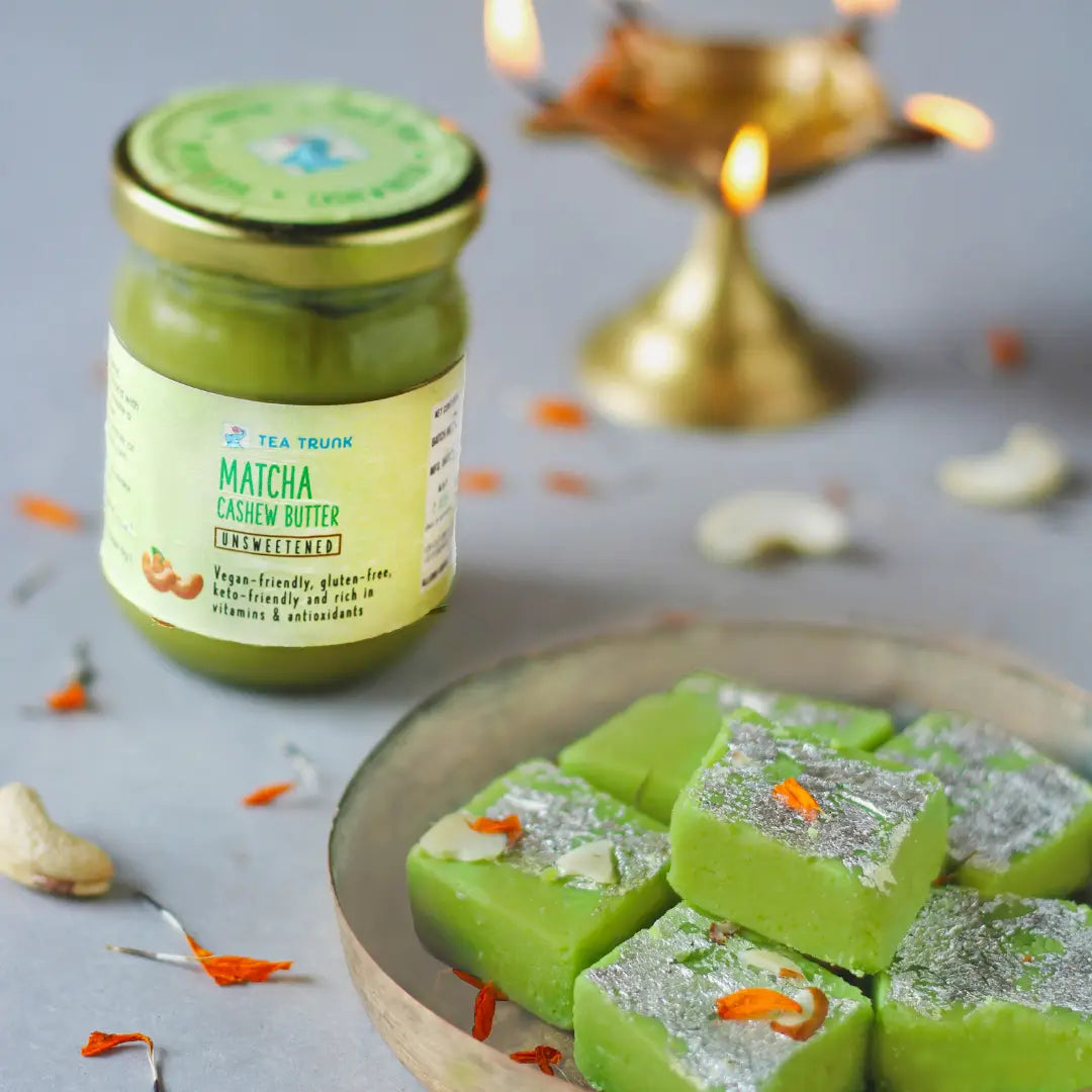 Matcha Kaju Barfi