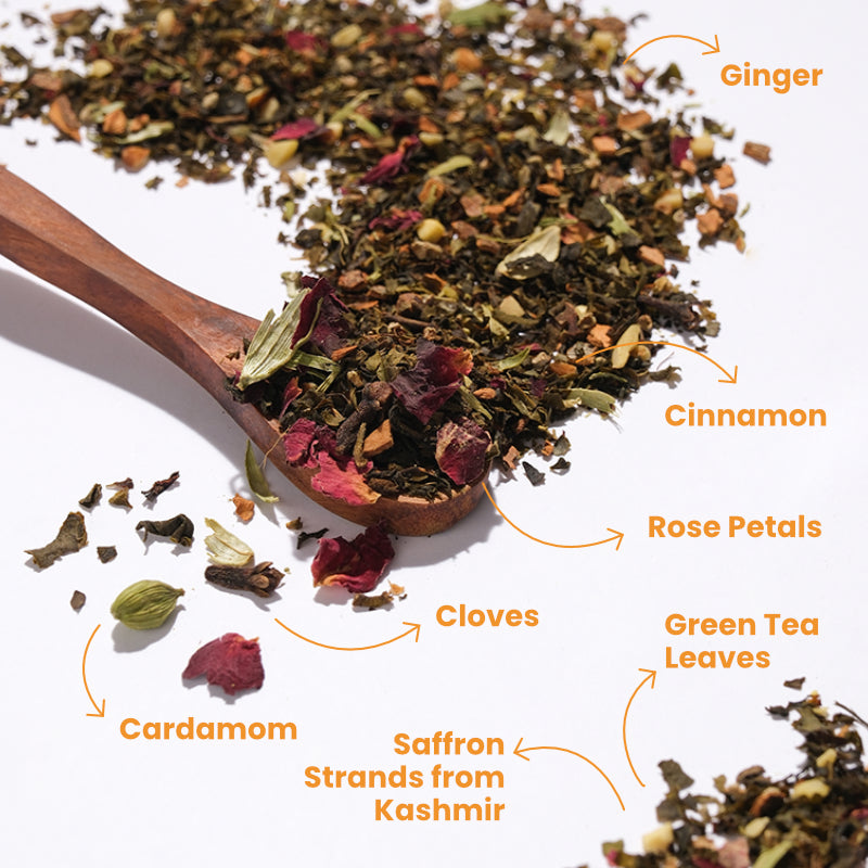 Saffron Kahwa Green Tea - Loose Tea