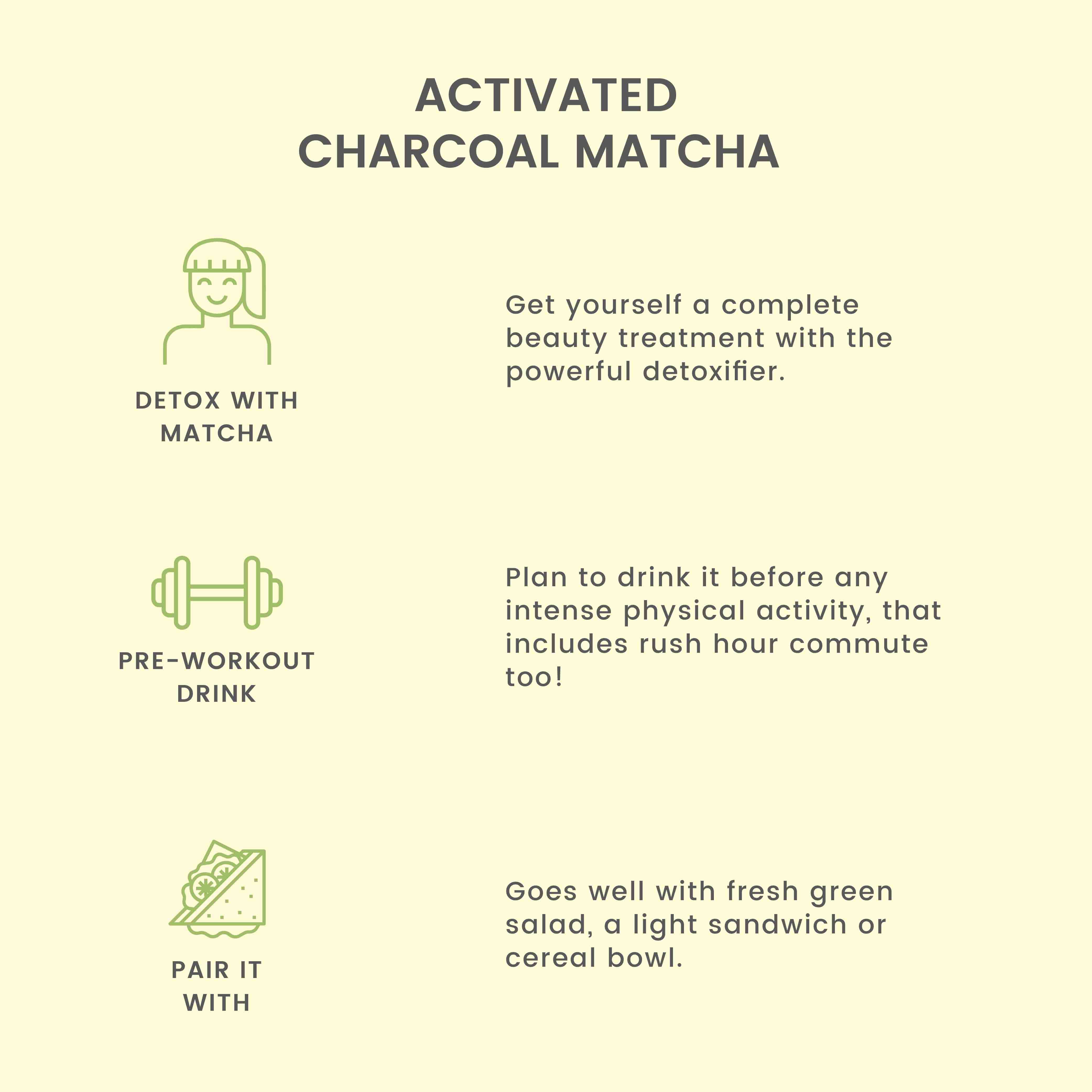 Activated Charcoal Matcha benefits- Tea Trunk